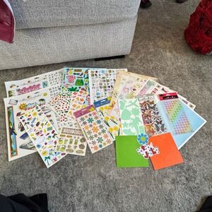 Vintage Scrapbook Sticker Lot Miss Elizabeth Stickopotamus Travel Spring Floral